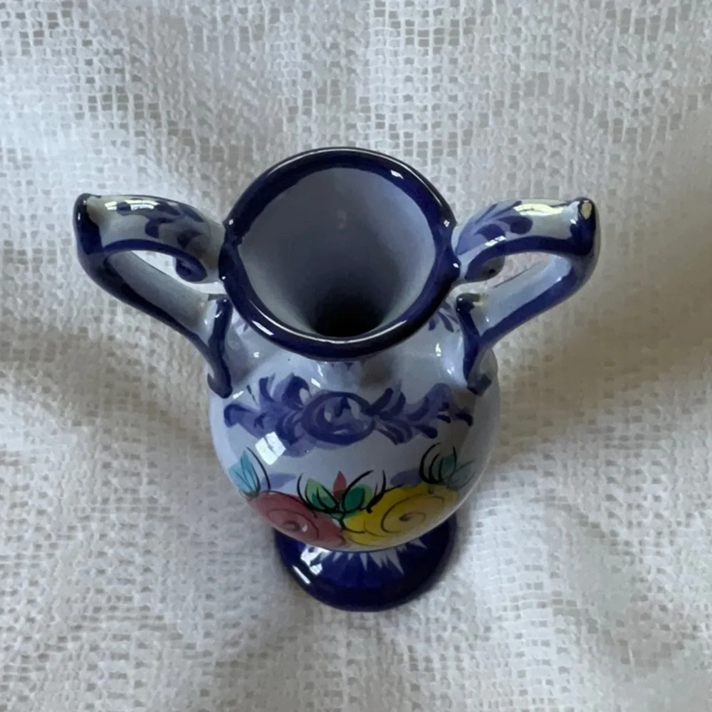 Vintage Hand Painted Vestal Portuguese Bud Vase - Picture 3 of 16